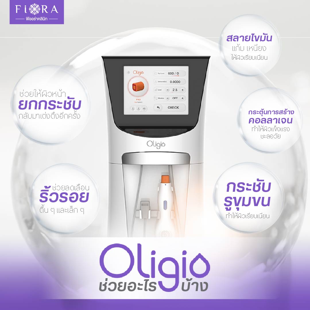Oligio จะช่วยสลายไขมัน ยกกระชับ กระตุ้นการสร้างคอลาเจนซึ่งเป็นนวัตกรรมใหม่ล่าสุด ที่ Fiora Clinic เลือกนำเข้ามาให้บริการกับลูกค้า