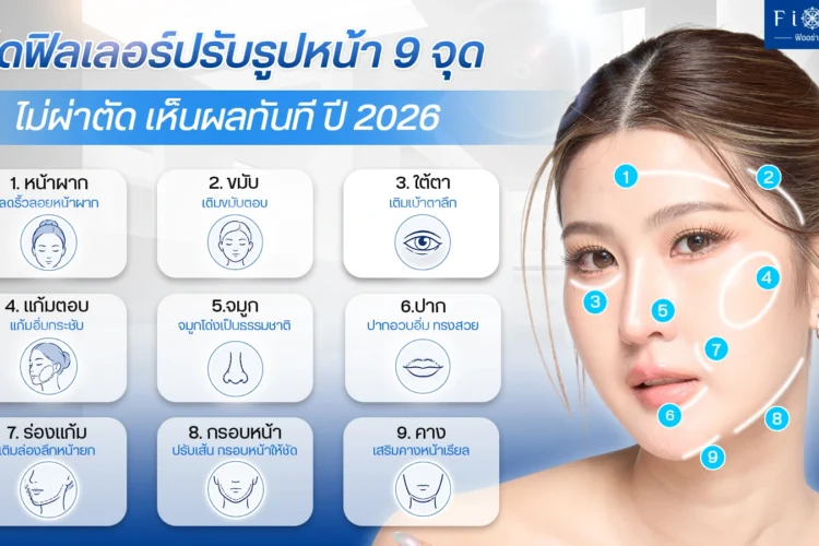 9 point lift filler จุดฉีดฟิลเลอร์ปรับรูปหน้า 9 จุด